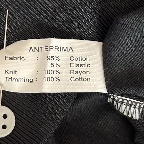 Anteprima Macrame & Beads Long Sleeve Knit Top in Black - Size Small - Picture 7 of 10